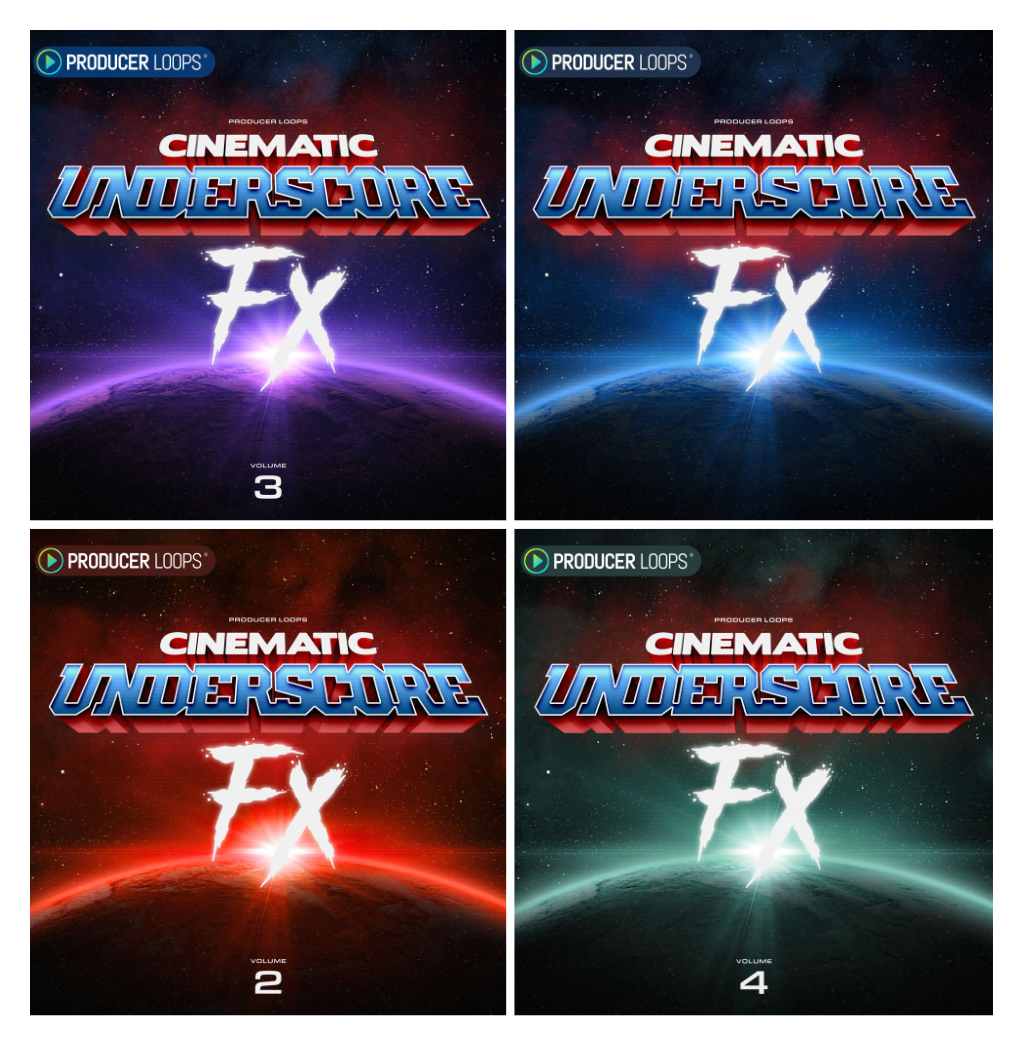 【电影/FX风格采样包】Producer Loops – Cinematic Underscore FX Volume 1-4