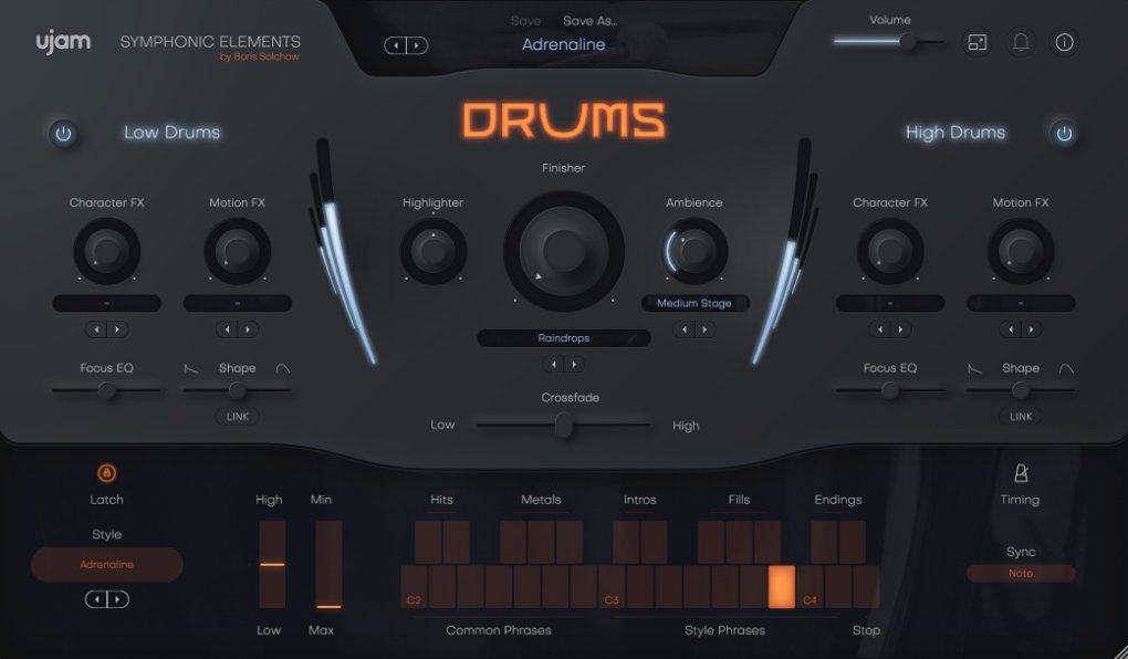 【打击乐&电影鼓合成器】uJAM Symphonic Elements DRUMS v1.0.0 （WIN）