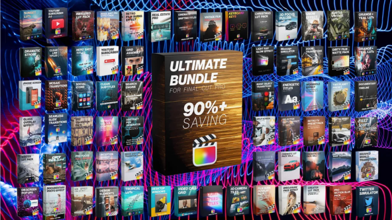 【Final Cut Pro软件效果专场捆绑合集2022】Ultimate Bundle – Includes ALL FCP Plugins 2022 Edition