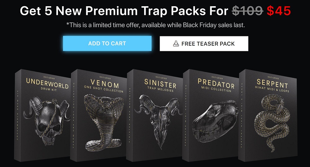【Cymatics黑色星期五系列套装】Cymatics – Black Friday Trap Bundle
