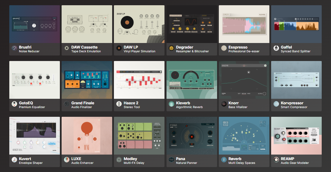 【音频降噪&复古效果多功能插件捆绑包】Klevgrand Effect Bundle 2023