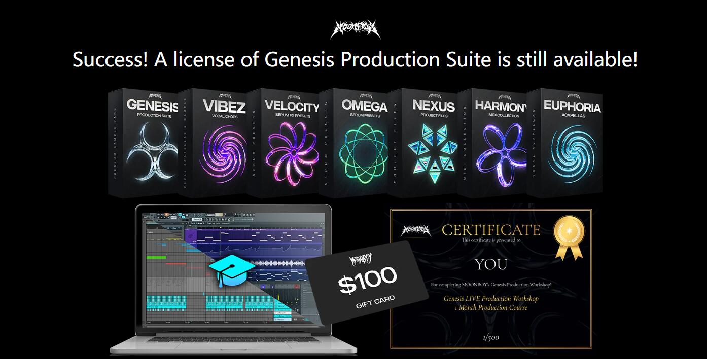 【Melodic House&Dubstep多风格采样套件包+奖金】Moonboy Genesis Production Suite