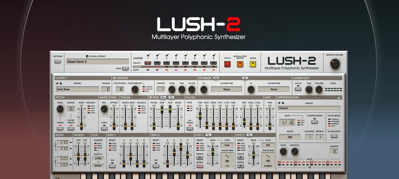 【D16模块化虚拟合成器】D16 Group Lush 2 v2.0