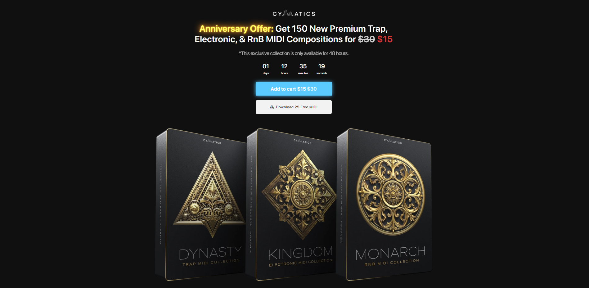 【Cymatics厂牌8周年Trap&RnB多风格MIDI包】Cymatics – Anniversary Midi Collection Midi