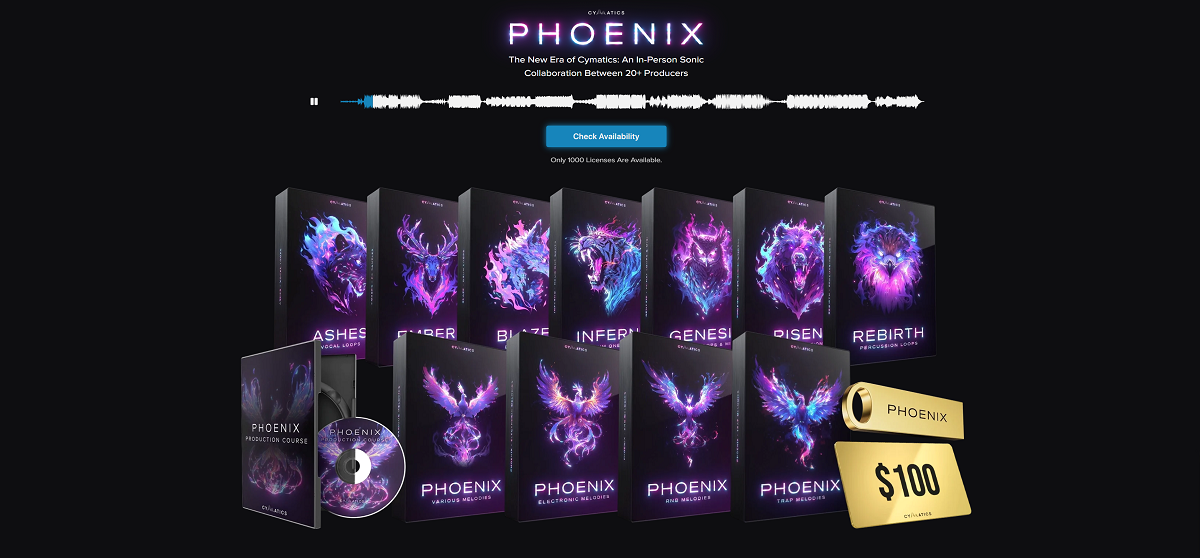 【Cymatics厂牌EDM多风格采样包合集2023】Cymatics – PHOENIX Launch Edition 2023