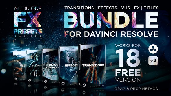 【电影&预告片Davinci Resolve预设包】VideoHive DaVinci Resolve FX Presets