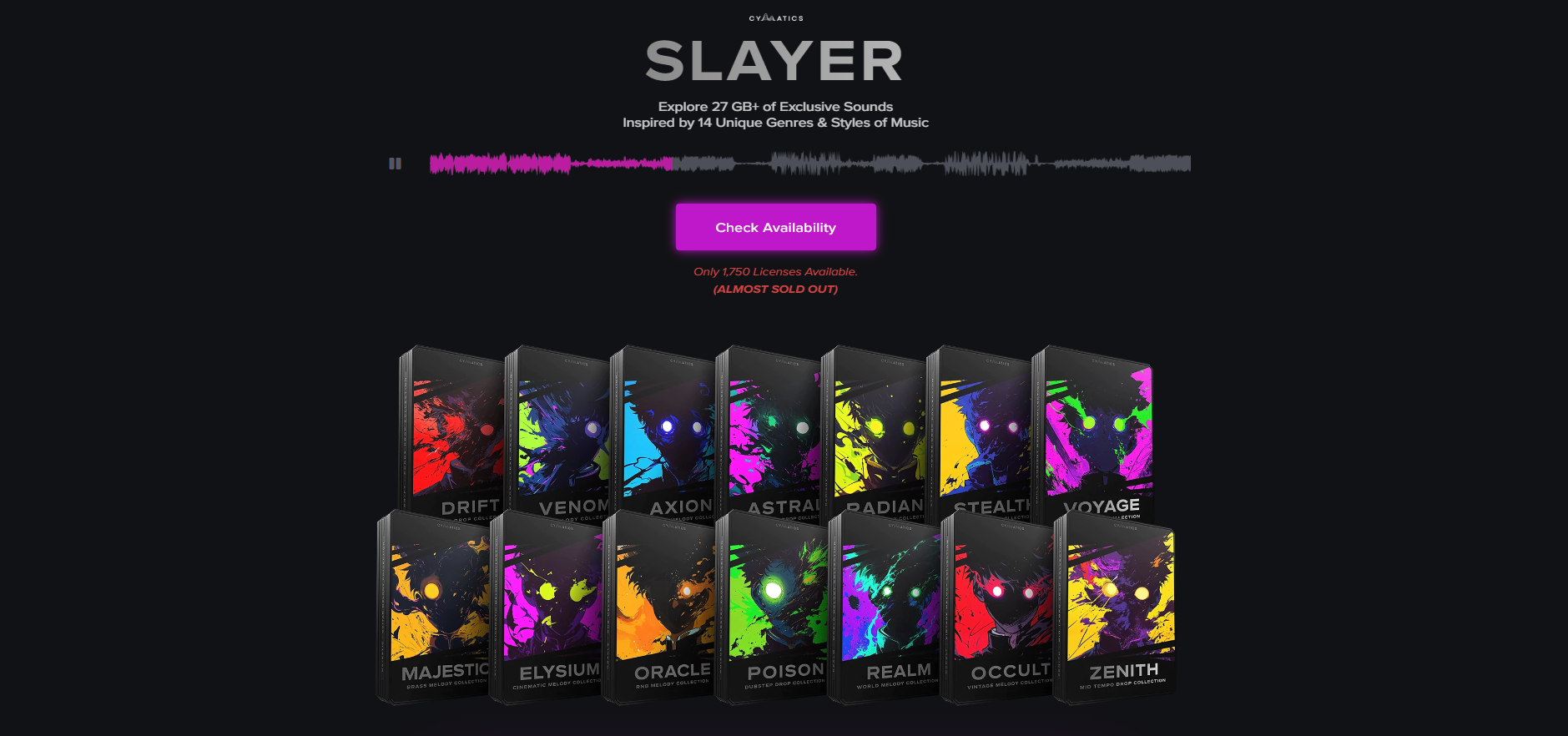 【Cymatics厂牌EDM多风格旋律套件包】Cymatics SLAYER Production Suite 【Cymatics厂牌EDM多风格旋律套件包】Cymatics SLAYER Production Suite