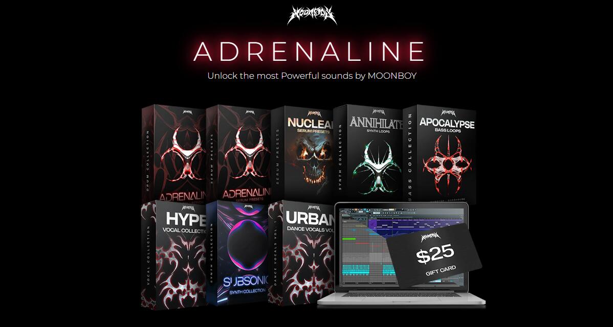 【Dubstep&Bass House多风格采样包】MOONBOY ADRENALINE + Expansion 2024
