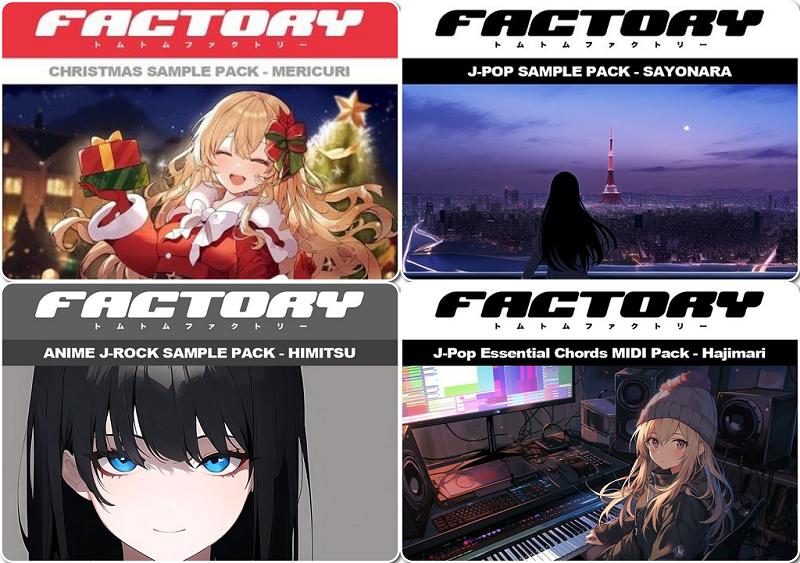 【J-Pop&日式流行多风格采样包】Tom Tom Factory – 4 J-POP PACKS