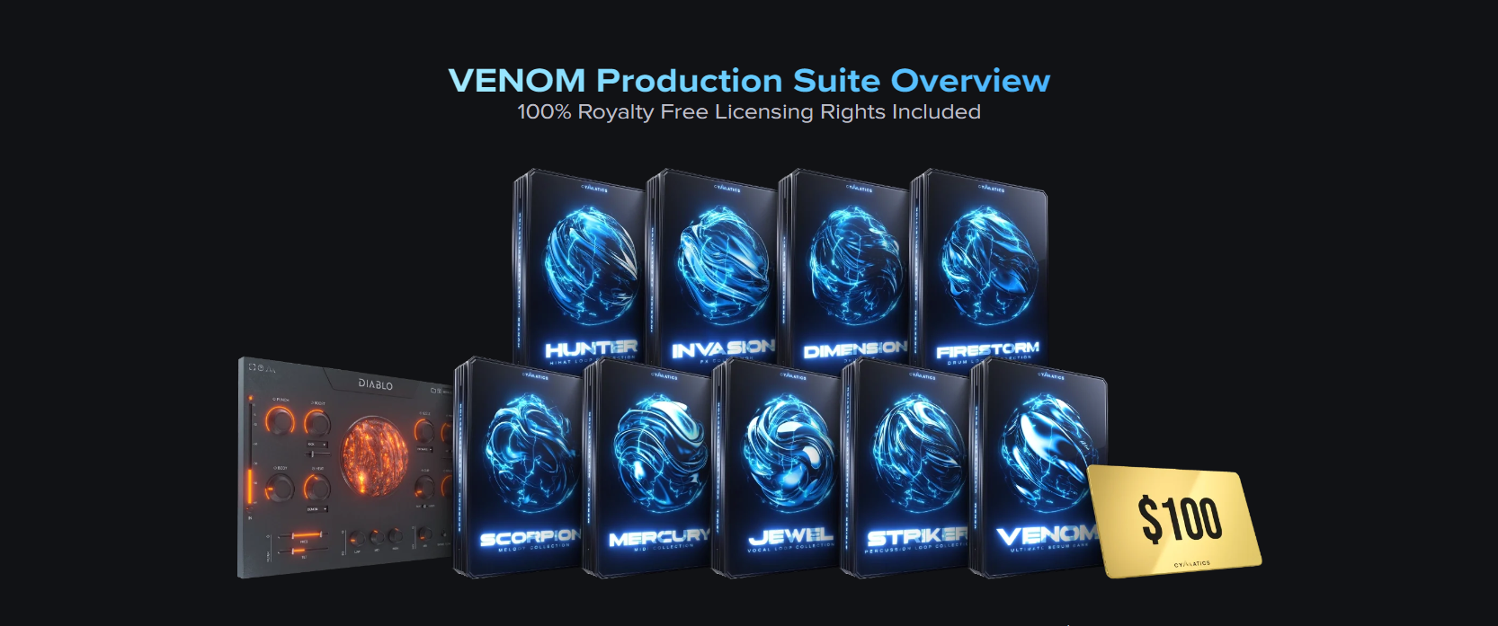 【Cymatic厂牌9周年采样包合集2024】Cymatics VENOM Production Suite