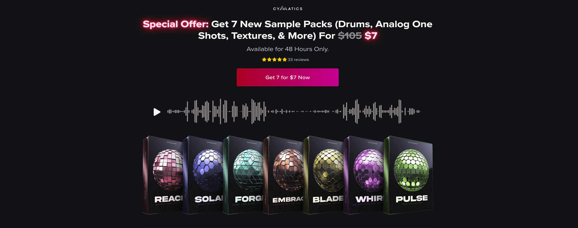 【Cymatic厂牌EDM多风格黑色星期五套装】Cymatics – 7 for 7 2024 Version