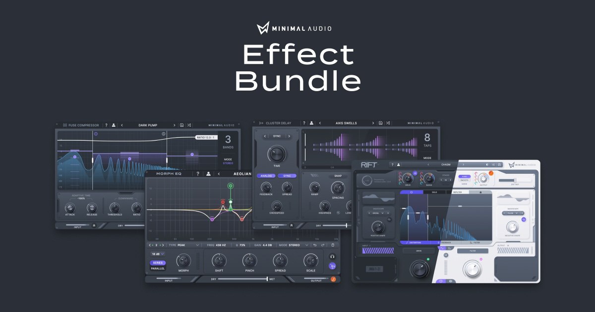 【多功能音频效果处理插件套装】Minimal Audio – Effects Bundle Complete 2024