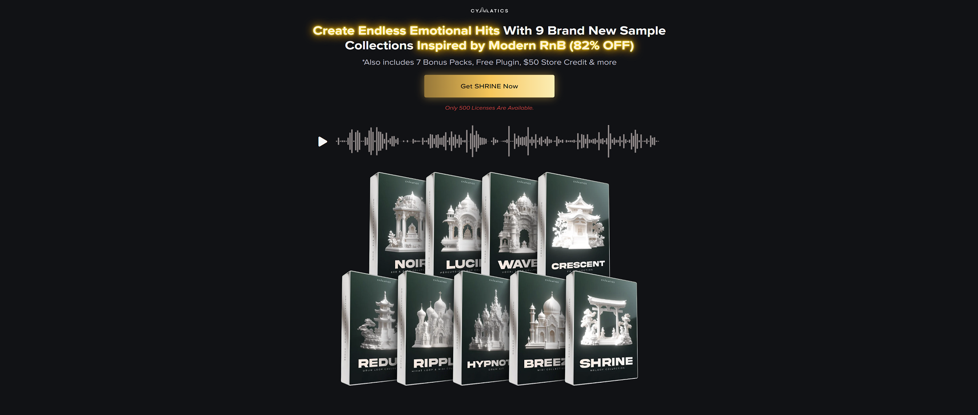 【Cymatics厂牌RnB多风格采样套件包发行版】Cymatics – SHRINE LAUNCH EDITION