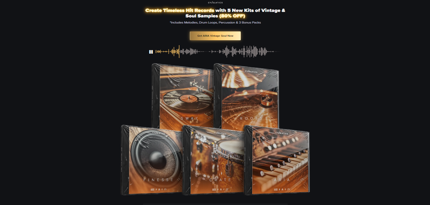 【Cymatics厂牌复古旋律采样包】Cymatics – ARIA Vintage Soul Collection