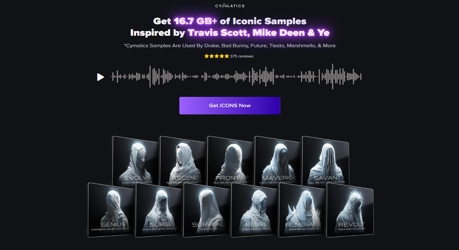 【Cymatics厂牌Trap&Hip Hop多风格采样包】Cymatics ICONS Hip Hop Collection DELUXE EDITION