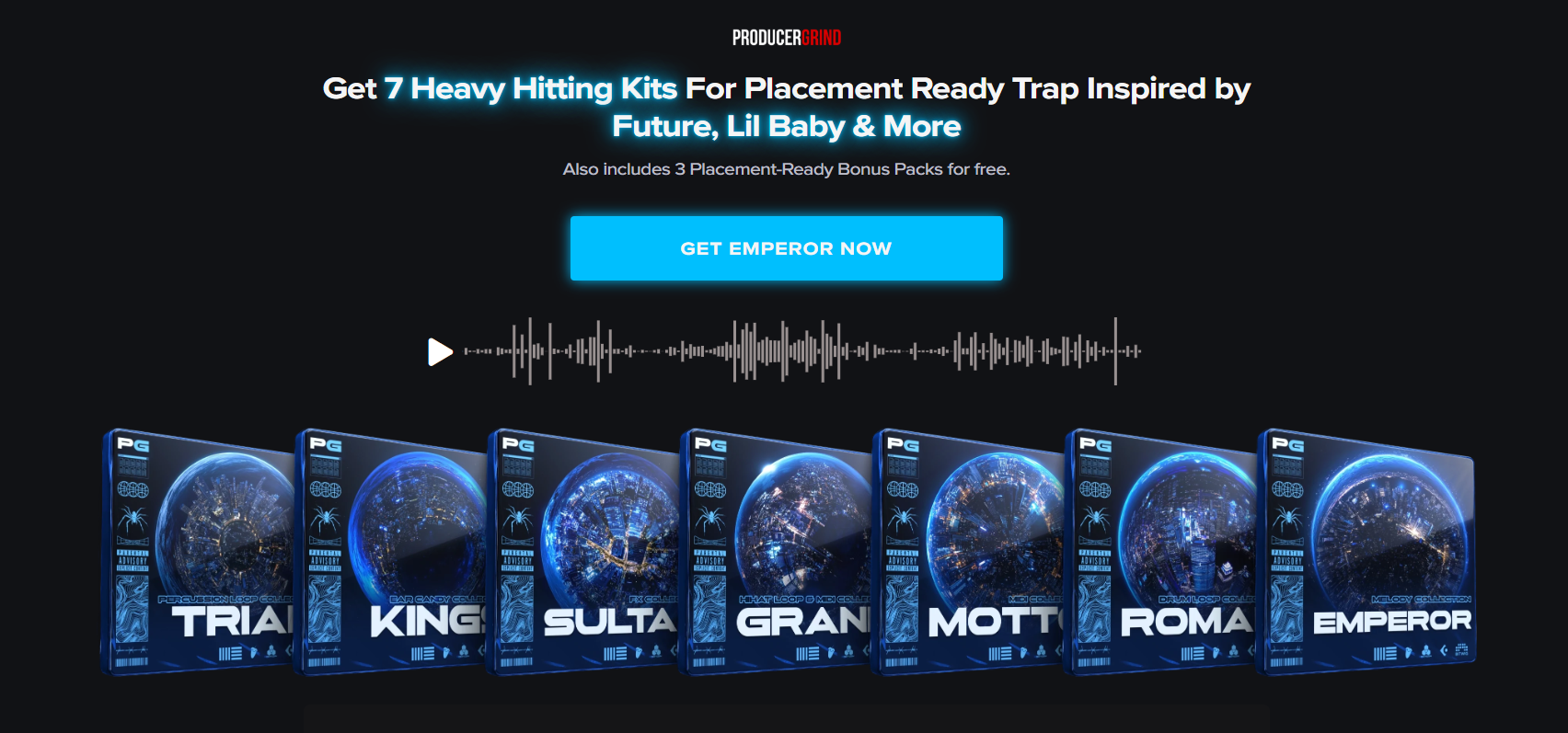 【Dark Trap多风格采样套件包】ProducerGrind EMPEROR Trap Collection