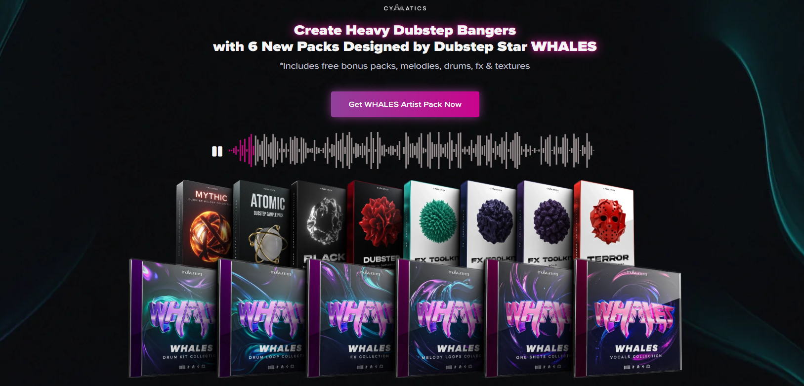 【Cymatics厂牌Dubstep多风格采样包】Cymatics – WHALES Artist Pack